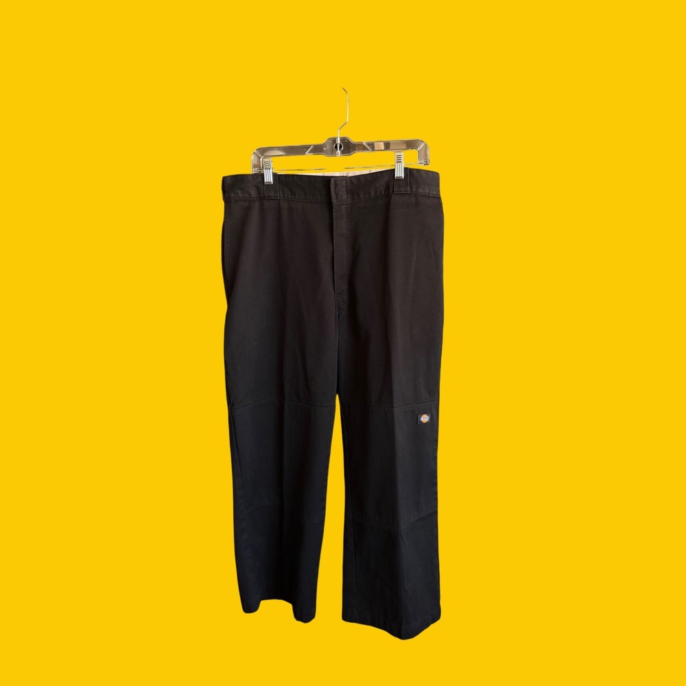 Dickies 85283 Double Knee Work Pants Black 38x30 Loose Fit Streetwear Skate
